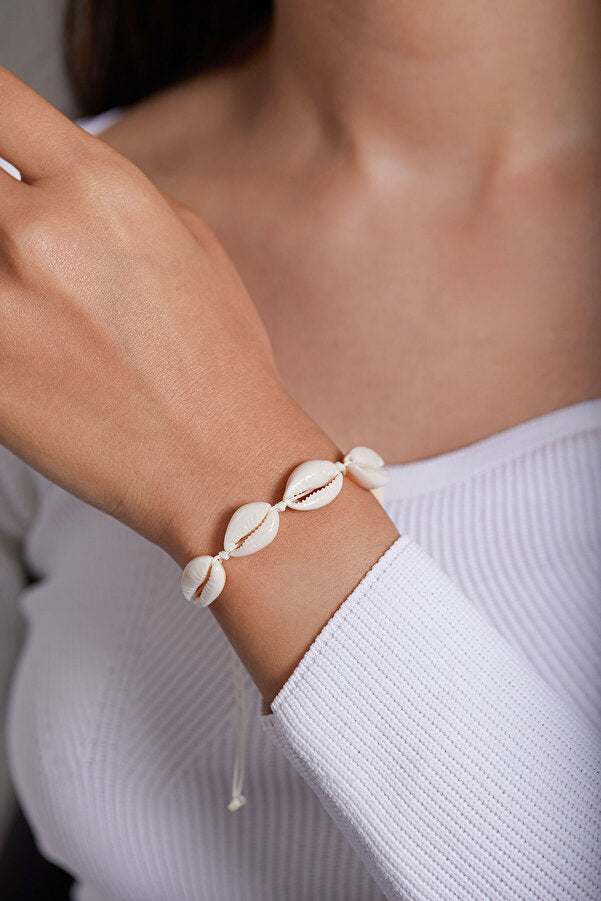 Bohemian Women’s Natural Shell Bracelets, Braided Rope Foot Anklet, Barefoot Girl Jewelry, Handmade Gift for Ladies