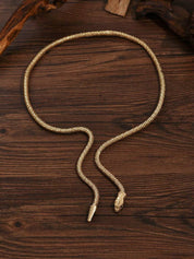 Snake-Wrapped Metal Ankle Bracelet