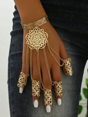 Rose-Link Metal Bracelet