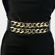 Elastic Waist Belt with Hidden Buckle