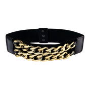 Elastic Waist Belt with Hidden Buckle