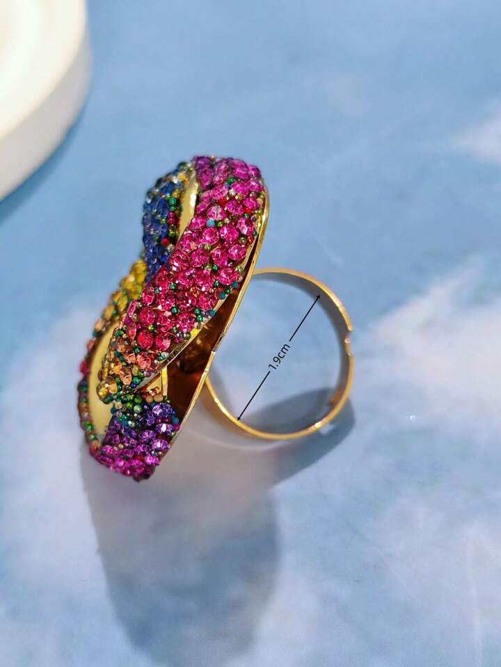 3D Metallic Flower Ring