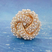3D Metallic Flower Ring