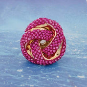 3D Metallic Flower Ring