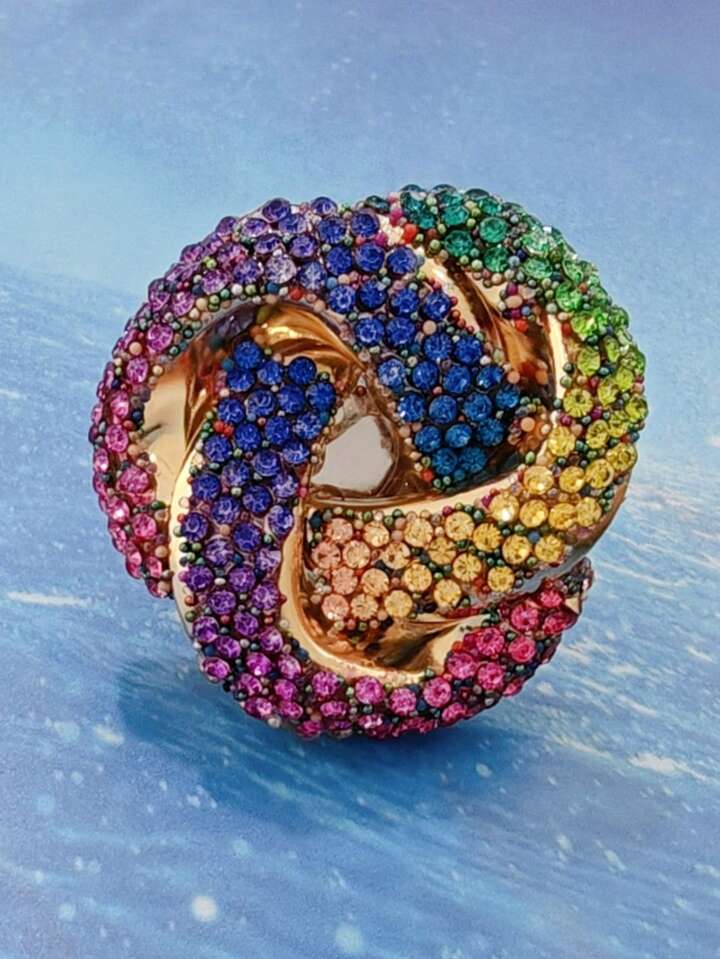 3D Metallic Flower Ring