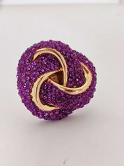 3D Metallic Flower Ring