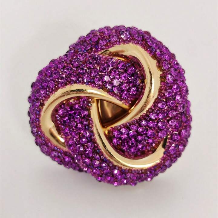 3D Metallic Flower Ring