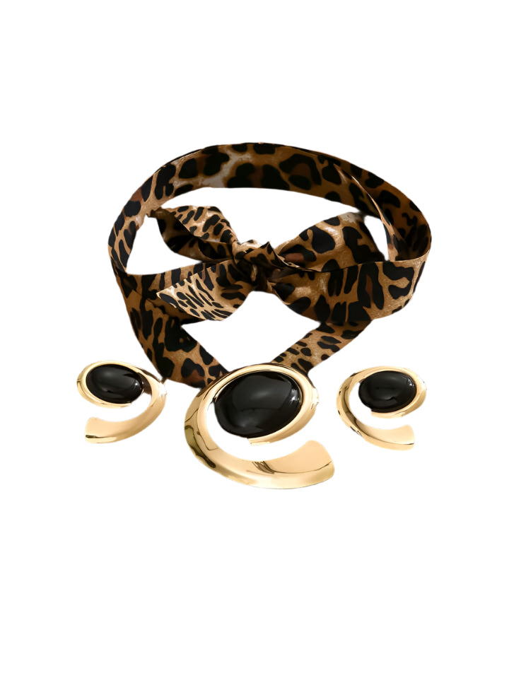 Piece Leopard & Gold Set