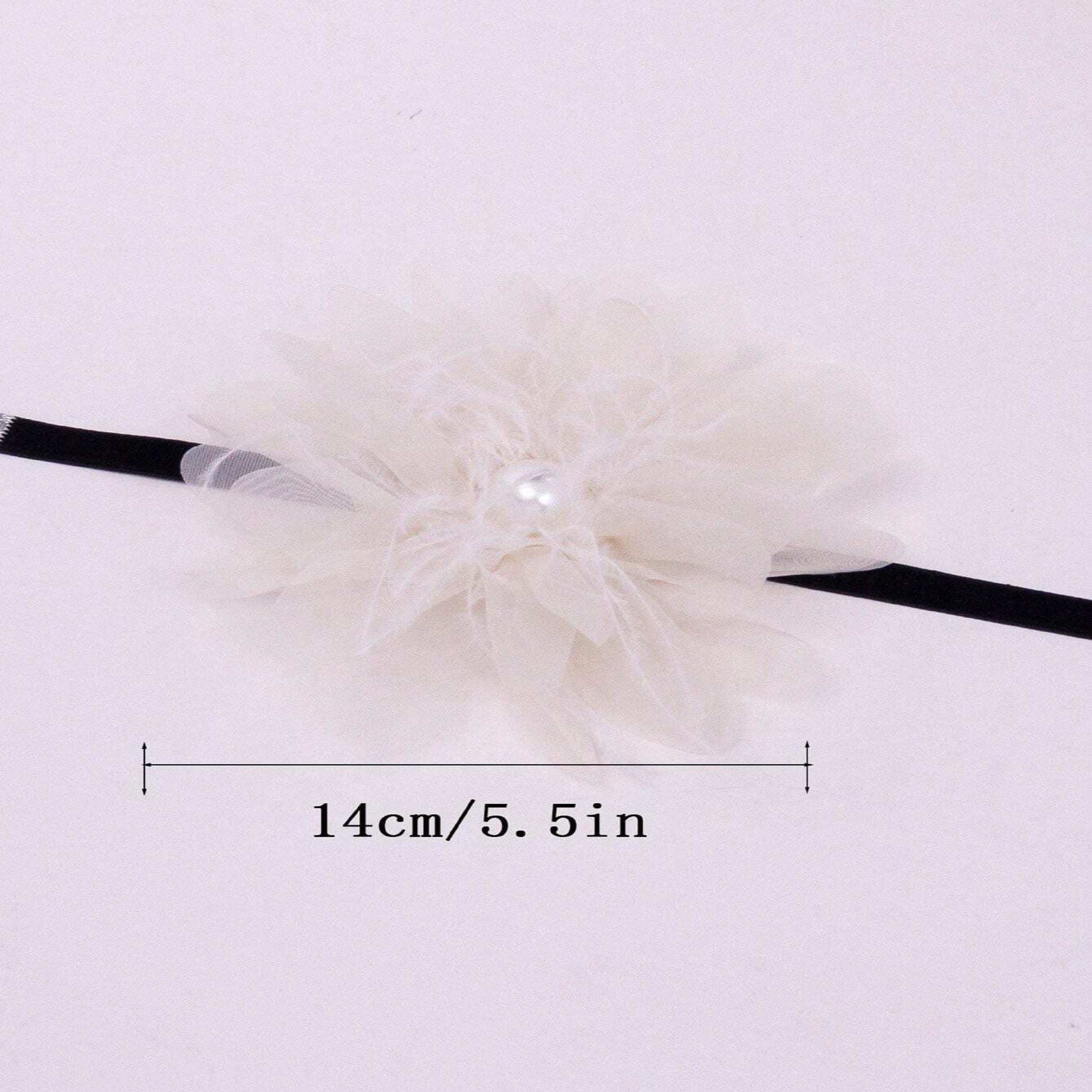 Elegant Flower & Feather Pendant Necklace with Pearl