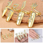 Crystal Flower Nail Ring