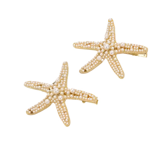 set of 2 vintage-inspired rhinestone hair clips