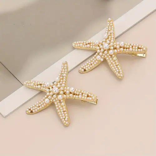 set of 2 vintage-inspired rhinestone hair clips