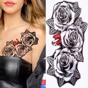 Temporary Peony Flower Tattoo