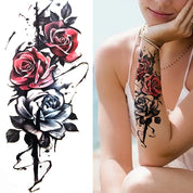 Temporary Peony Flower Tattoo