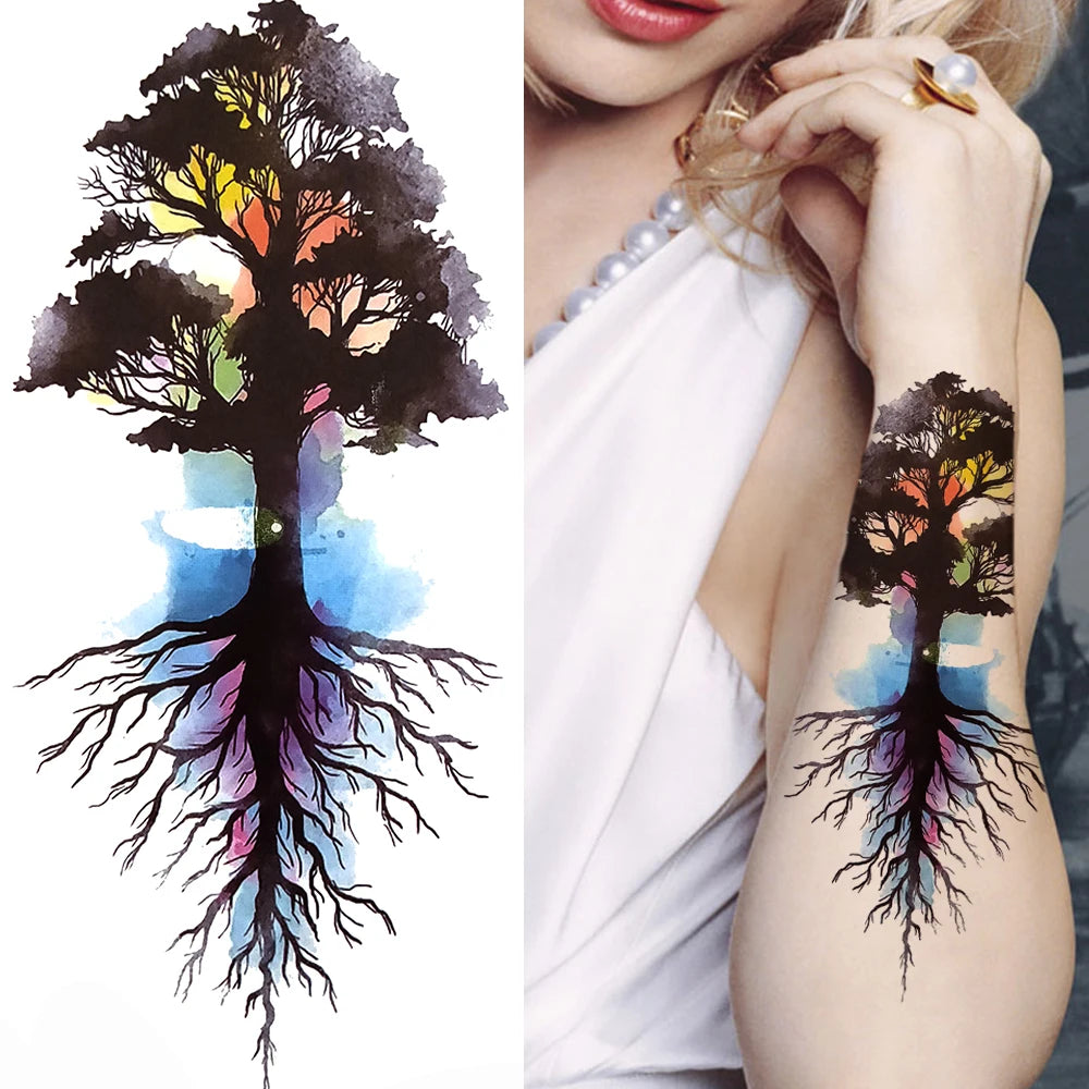 Temporary Peony Flower Tattoo