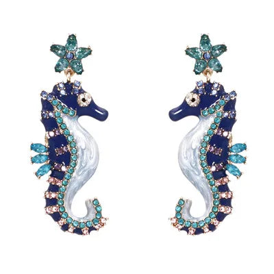 44-Color Rhinestone Drop Earrings