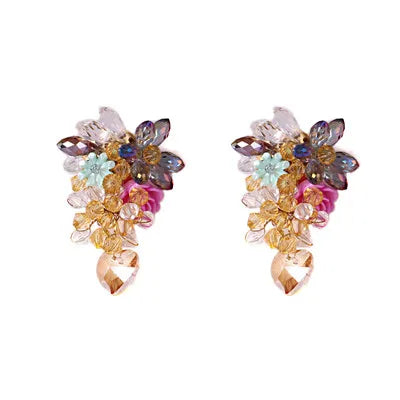44-Color Rhinestone Drop Earrings