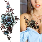 Temporary Peony Flower Tattoo