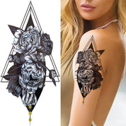Temporary Peony Flower Tattoo