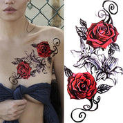 Temporary Peony Flower Tattoo