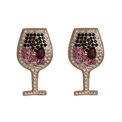 44-Color Rhinestone Drop Earrings