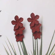 Double-Layer Floral Earrings