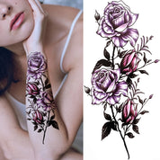 Temporary Peony Flower Tattoo