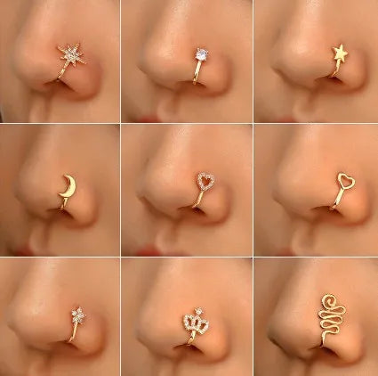 Spiral Fake Nose Ring – Stylish Clip-On Design