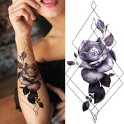 Temporary Peony Flower Tattoo