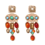 44-Color Rhinestone Drop Earrings