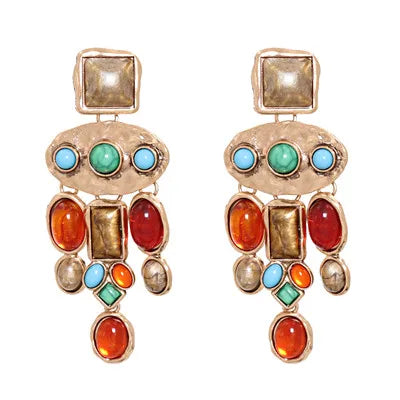 44-Color Rhinestone Drop Earrings