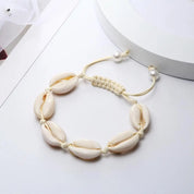 Handwoven Shell Charm Bracelet