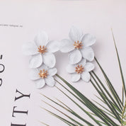 Double-Layer Floral Earrings