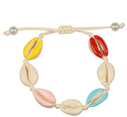 Handwoven Shell Charm Bracelet