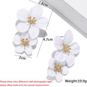 Double-Layer Floral Earrings