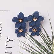 Double-Layer Floral Earrings