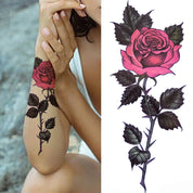 Temporary Peony Flower Tattoo