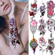 Temporary Peony Flower Tattoo