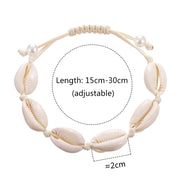 Handwoven Shell Charm Bracelet