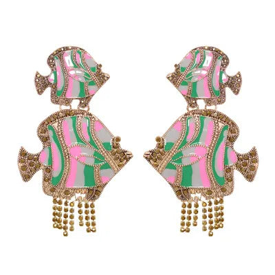 44-Color Rhinestone Drop Earrings