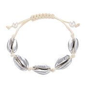 Handwoven Shell Charm Bracelet