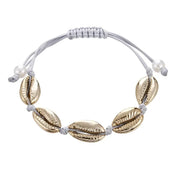 Handwoven Shell Charm Bracelet