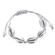 Handwoven Shell Charm Bracelet