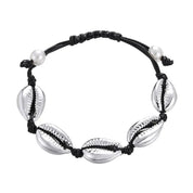 Handwoven Shell Charm Bracelet