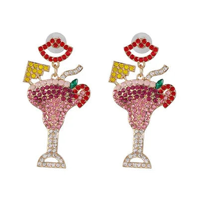 44-Color Rhinestone Drop Earrings