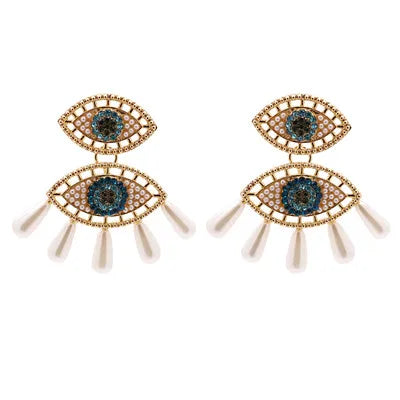 44-Color Rhinestone Drop Earrings