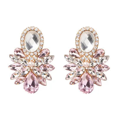 44-Color Rhinestone Drop Earrings