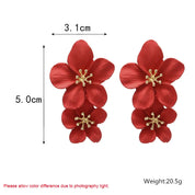 Double-Layer Floral Earrings