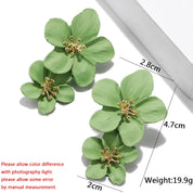 Double-Layer Floral Earrings