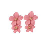 Double-Layer Floral Earrings